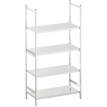 Estante Médica Norme 5 Inox - 2000x1200x500mm - 4 Níveis 150kg/Prateleira - Eco-Responsável - Hupfer
