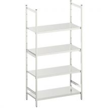 Estante Médica Norme 5 Inox - 2000x1200x400mm - 4 Níveis 150kg/Prateleira - Eco-Responsável - Hupfer