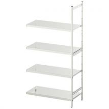 Estante Médica Norme 5 Inox - 1800x400x1400mm - 4 Níveis - 125kg/Prateleira - Eco-Responsável - Hupfer