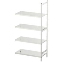 Estante Médica Norme 5 Inox Adicional - 1800x1000x400mm - 4 Níveis - 150kg/Prateleira - Eco-Responsável - Hupfer