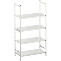 Estante Médica Norme 5 Inox - 2000x1000x500mm - 4 Níveis - 600kg Carga Máx. - Eco-responsável - Hupfer