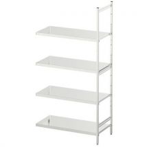 Kit Extensão Estante Norme 5 Inox - 1800x600x1200mm - 4 Níveis 150kg/Prateleira - Eco-Responsável - Hupfer
