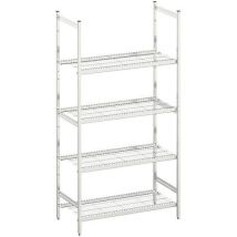 Estante Médica Norme 5 Inox - 1800x1200x500mm - 4 Níveis 150kg/Prateleira - Eco-Responsável - Hupfer