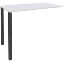 Simmob - Mesa alta 2 pés (lxaxp)140x105x60 cm – branco/pés carb.,