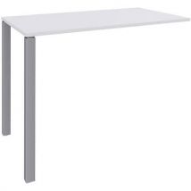 Simmob - Mesa alta 2 pés (lxaxp)120x105x60 cm – branco/pés alu.,