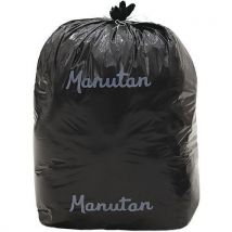 100 Unidades de Sacos de lixo pretos - Resíduos pesados - 60 a 160 L - Manutan