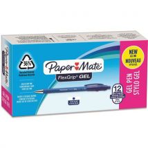 Papermate - Caneta gel paper mate flexgrip gel, azul – embalagem de 12,