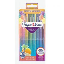 Papermate - Marcador paper mate flair, tropical vacation wallet – 16,