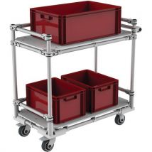 Trilogiq - Carro em alumínio com rebordos – 940 x 500 x 910 mm – 350 kg,