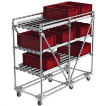 Trilogiq - Transportador móvel de 3 níveis – 150 kg,