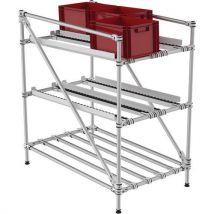Trilogiq - Mini-rack de recolha com roletes simples – 740 x 1200 x 1280,