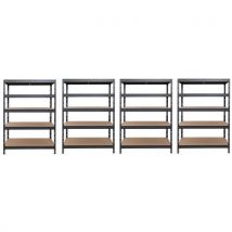 Manutan - 4 kits de estantes rapid 3 evolution – 1800x1200x600 – antracite,