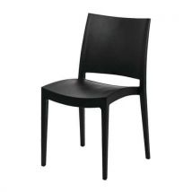 Flexfurn - Cadeira empilhável em polipropileno jade – preto,
