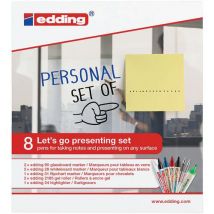 Edding - Conjunto de escrita de apresentação para quadro e paperboard,