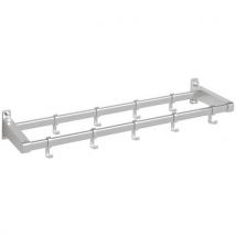 Gardelux by hermeta - Sup. Cabides parede gardelux 1 tipo 5, 9 ganchos – alumínio,