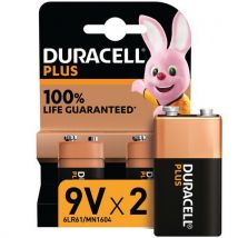 Duracell - Duracell plus 100% de 9 v – 2 unidades,