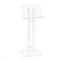 110cm Altura - Elegante e Durável - Púlpito Lutrin Transparente em Plexiglass