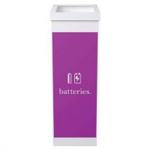 Paperflow - Caixote de lixo de separ. Seletiva pilhas/bateria – violeta,