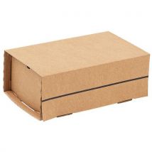 Reciclável e Ecológica - Caixa Postal Castanha 375x250x155mm com Faixa Autocolante