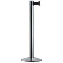 Beltrac - Poste cromado com correia de 2,3 m – preto – beltrac,