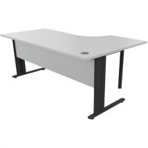 Secretária ergonómica - Cinza-claro/Antracite - Manutan