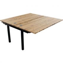 Buronomic - Secret. Adic. 2 postos partage – 160x163 cm – madeira/preto,