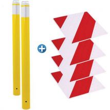Novap - Kit peões – postes lumin. Amarelos e placas vermelho/branco,