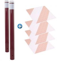 Kit Peões Bordô e Placas Marfim/Branco - 500mm - Antiderrapante e Acessível - Novap