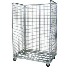 Italiana Contenitori - Contentor móvel maxi em rede com 3 lados – 720x800x1800,