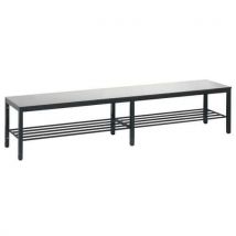 CP - Banco basic plus com grelha – prateado – l: 1960 mm,