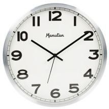 Relógio de Parede Analógico Quartzo Ø 40 cm Antracite Alumínio - 10 Anos Garantia - Manutan Expert