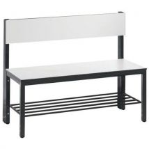 CP - Banco com espaldar e grelha basic plus – branco – l: 1000,
