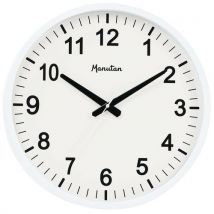 ABS, Vidro - Relógio de Parede Analógico Quartzo Ø40cm Branco - 10 Anos Garantia - Manutan Expert