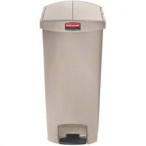 Rubbermaid - Caixote de lixo em plástico step on, 68 l, bege – rubbermaid,