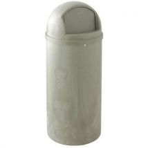 Rubbermaid - Caixote de lixo marshall dome – 95 l – bege – rubbermaid,