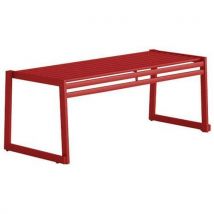 Urbantime - Banco sem espaldar em aço galvanizado vermelho – l: 120 cm,