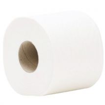 Rolo Papel Higiénico Compacto Branco 2 Dobras 500 Folhas - Pasta Celulose Pura - Eco-Responsável - Manutan Expert