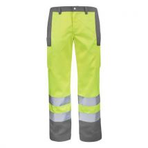 Cepovett Safety - Calças fluo base xp – amarelo fluorescente/cinzento-aço – 4,