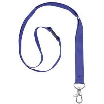 Avery - Fita de pescoço com mosquetão – 44 cm x 1,5 cm – azul,
