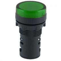 AE&T - Mini indicador fixo led encastrável 12 v cc/ca verde ip65,