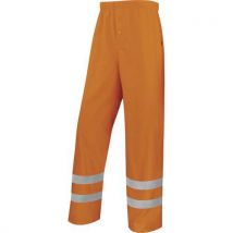 Calças de Chuva de Alta Visibilidade Laranja Fluorescente - Poliéster PU - EN 20471 - EPI - Delta Plus