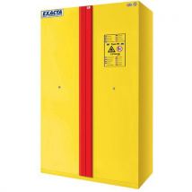 Exacta - Armário antifogo 90 min – pega ergonómica, 2 portas, amarelo,