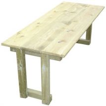 Mesa Mino para Crianças - Pinho - 6 Lugares - Acessível a PCD - 52cm Altura - Procity