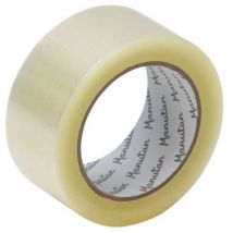 Ideal para Fechar Embalagens de Grande Volume - Rolo Fita Adesiva Transparente 48mm x 66m - Polipropileno Hot Melt - Manutan Expert