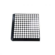 Wattelez - Matlast preto – 55,5x55,5 cm – círculos brancos – 2 rebordos,
