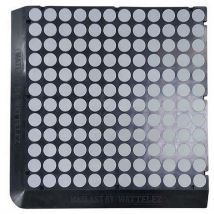 Wattelez - Matlast preto – 55,5x55,5 cm – círculos cinz. – 2 rebordos,