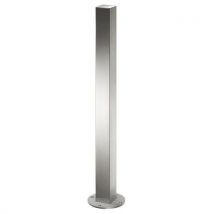 Croso - Poste em inox de 70x70 mm, cabeça plana com placa,