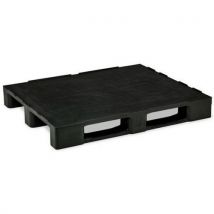 MDM - Cj. 5 paletes pretas recicl. C/ piso integral – 1000x1200 mm,