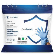 OneProtek - Luva descartável em nitrilo acondicionada em saqueta t.9,