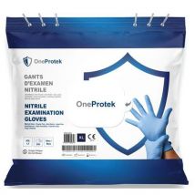 OneProtek - Luva descartável em nitrilo acondicionada em saqueta t.10,
